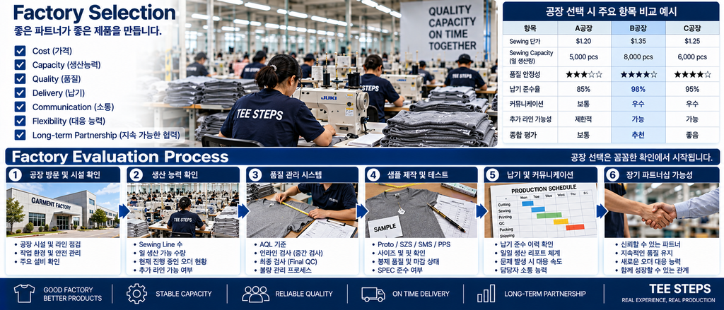 Factory Selection Evaluation Infographic