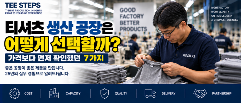 티셔츠 생산 공장은 어떻게 선택할까? 가격보다 먼저 확인했던 7가지 4 Factory Selection Evaluation Infographic1