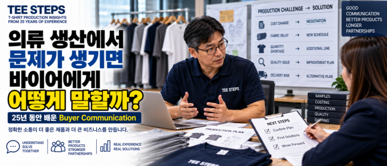 의류 생산에서 문제가 생기면 바이어에게 어떻게 말할까? 25년 동안 배운 Buyer Communication 3 Buyer Communication in Garment Production